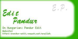 edit pandur business card